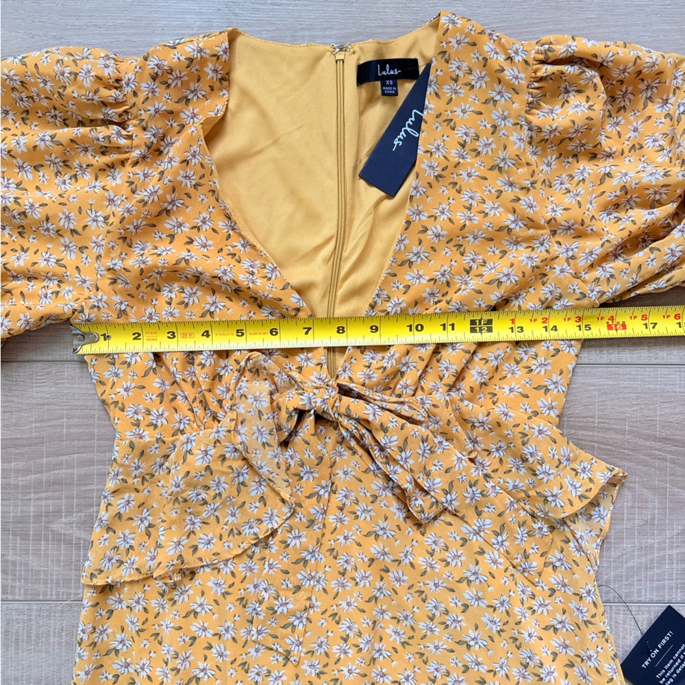 Anything Lovelier Yellow Floral Print Tiered Midi Dress - Picture 8 of 12